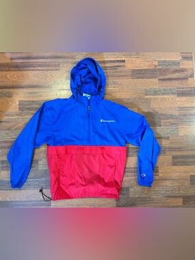 Champion Lightweight Hooded Windbreaker Jacket - Blue